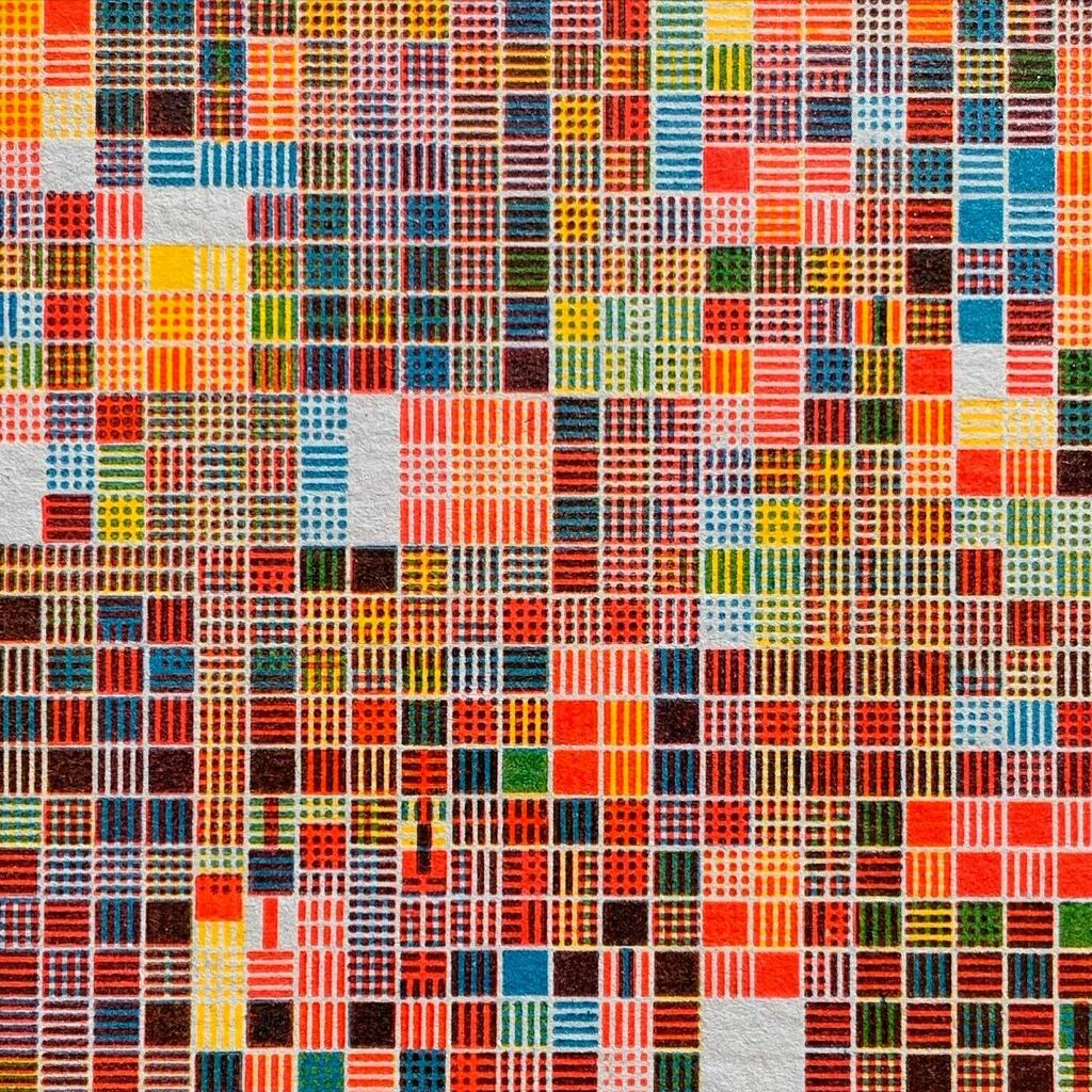mostlyflat's tweet photo. Detail of my ‘Eyebrow Lulled’ letterpress print currently on display at @qubeoca Open Art ‘Shape & Colour’ exhibition in Oswestry. The exhibition runs until 25th August.
#qubegallery #openart #shapeandcolour #letterpressprint #geometricart #overprinting… https://t.co/RqYh0ZDBQG https://t.co/yU7kbKgKvP