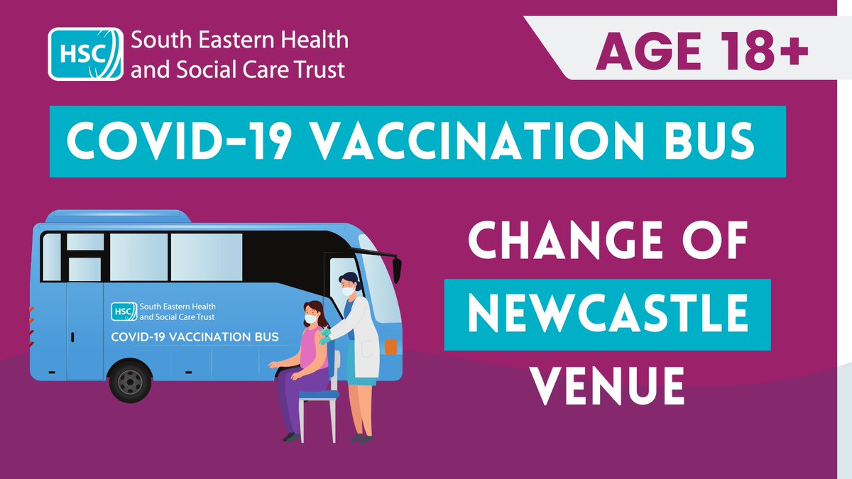 🔹 CHANGE OF VENUE FOR NEWCASTLE CLINIC🔹

Due to expected adverse weather conditions tomorrow's vaccination clinic will move to NEWCASTLE COMMUNITY SERVICES, between 11am and 7pm 💉 

#CrushCovidNI #GetTheJabDone