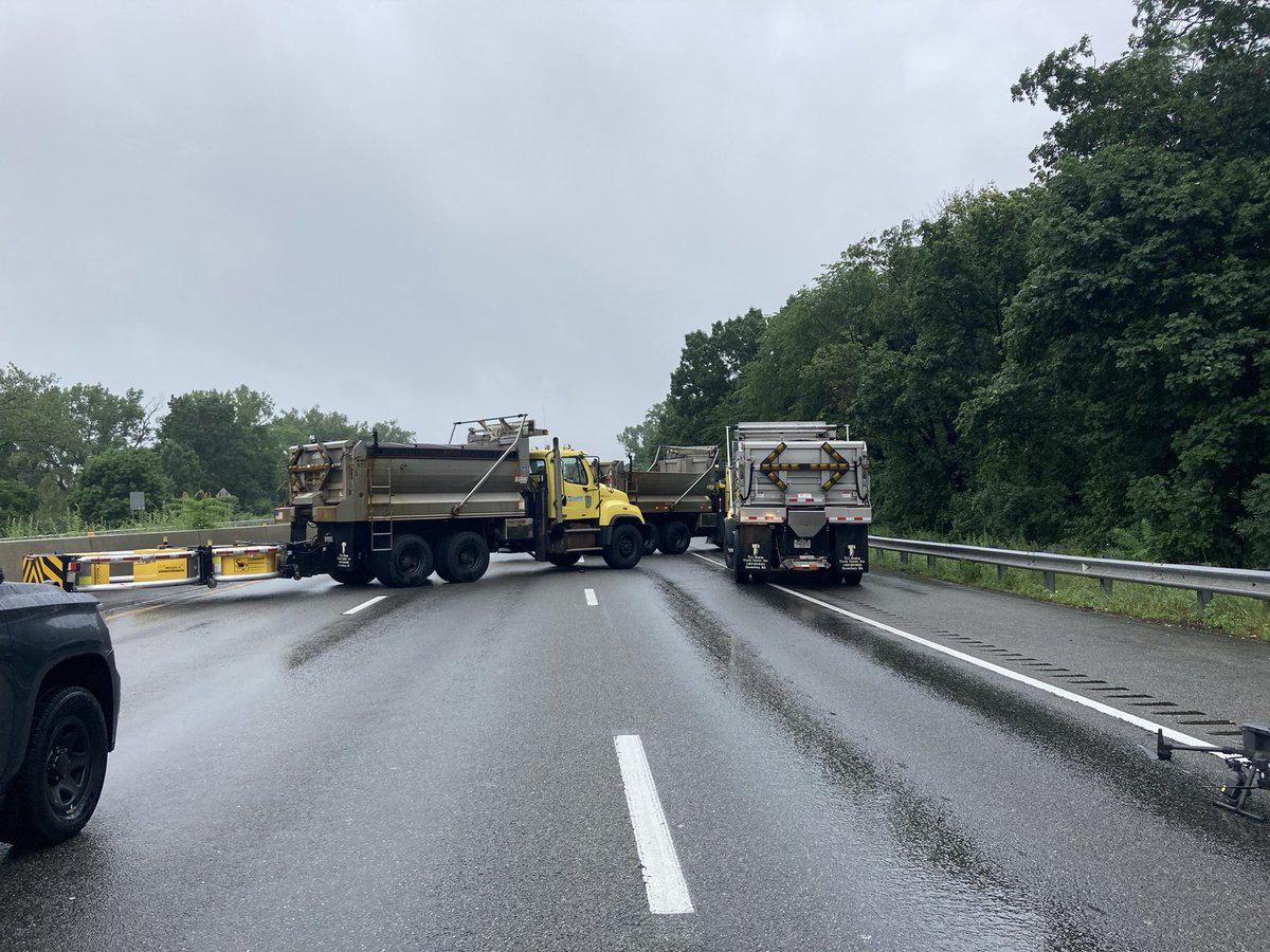 Thank you to <a href="/MassDOT/">Mass. Transportation</a> for providing heavy trucks to help secure scene. Situation ongoing.