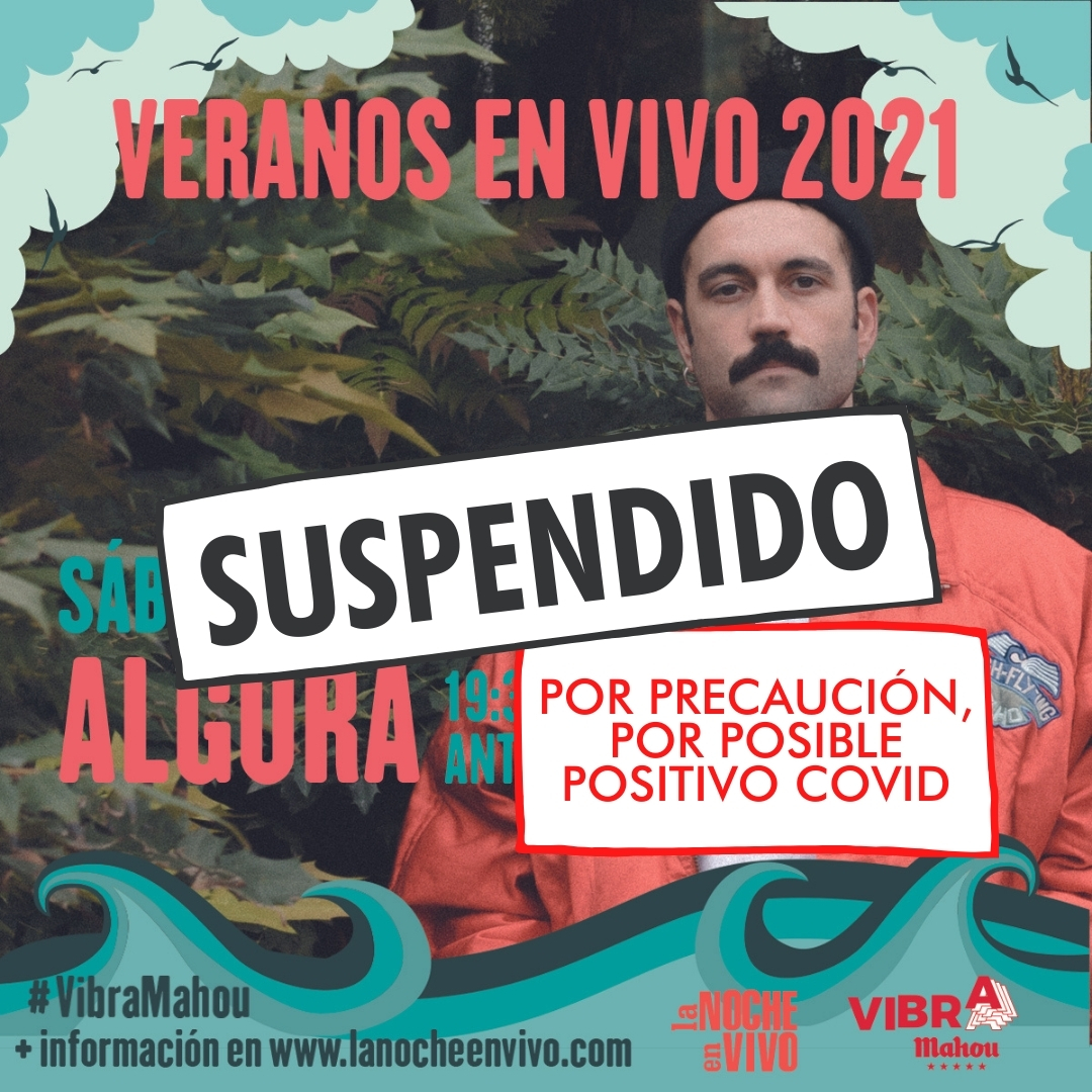 Desafortunadamente el concierto de @AlgoraVictor que se iba a celebrar HOY en El Sol tiene que SUSPENDERSE, por posible positivo Covid en el grupo.

En los próximos días anunciaremos la posible nueva fecha. Será posible solicitar el reembolso íntegro a través de <a href="/wegowES/">wegowes</a>.