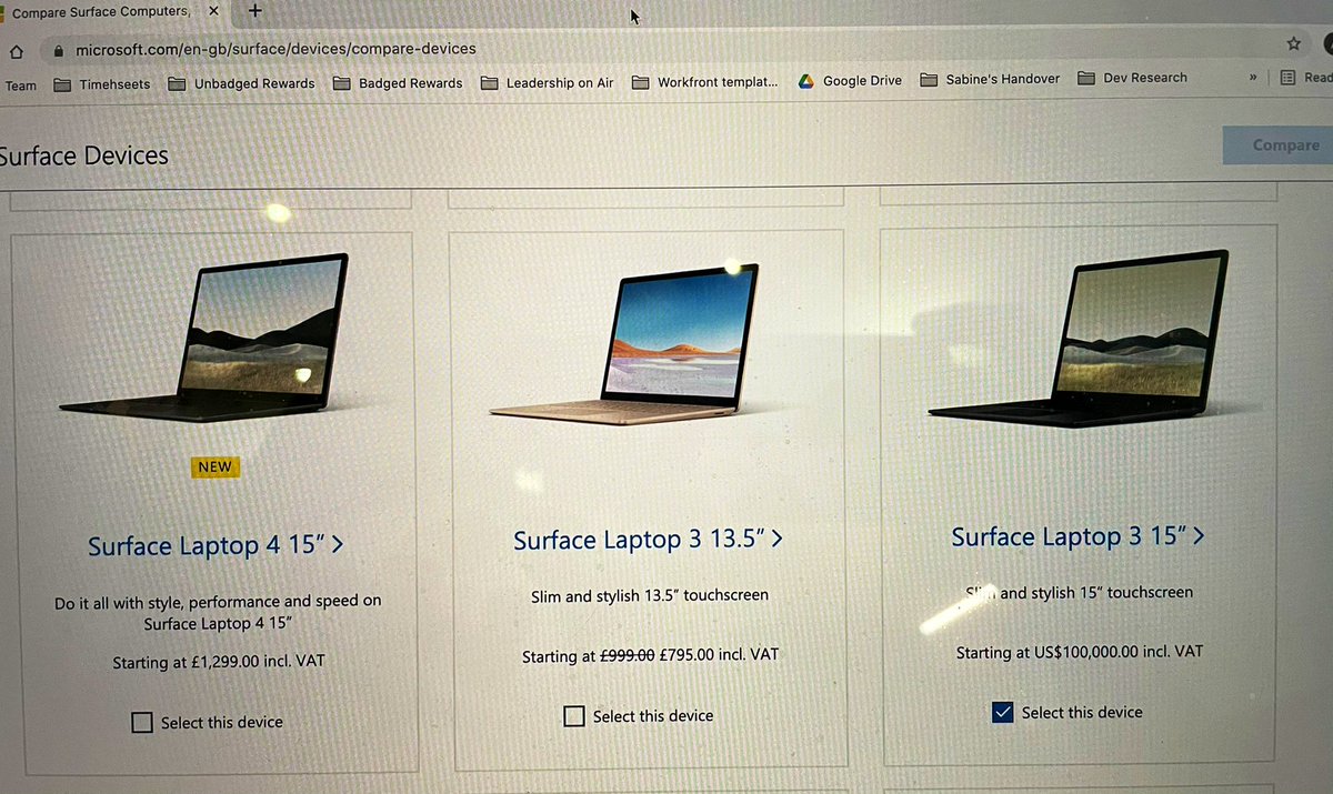 kunal_ds's tweet photo. @Microsoft Surface Laptop 3 @ $100,000.00 - must be something special 🙂 https://t.co/nFHJXQplru