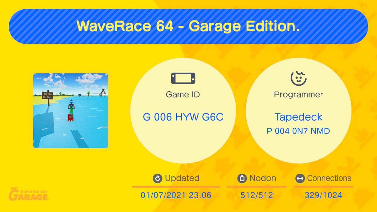TweetMLee's tweet image. Great to finally get Wave Race &amp;amp; 1080 Snowboarding on #NintendoSwitch! Even though I had to make them myself. 😉👀 Check then out if you can! #GameBuilderGarage