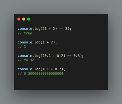 RahilSarvaiya's tweet image. Here&apos;s another #WTFJS moment

JavaScript floating-point addition is broken. Well kind of

In JavaScript, 0.1 + 0.2 == 0.3 gives the value &apos;false&apos;.

So why does this happen? #javascript
