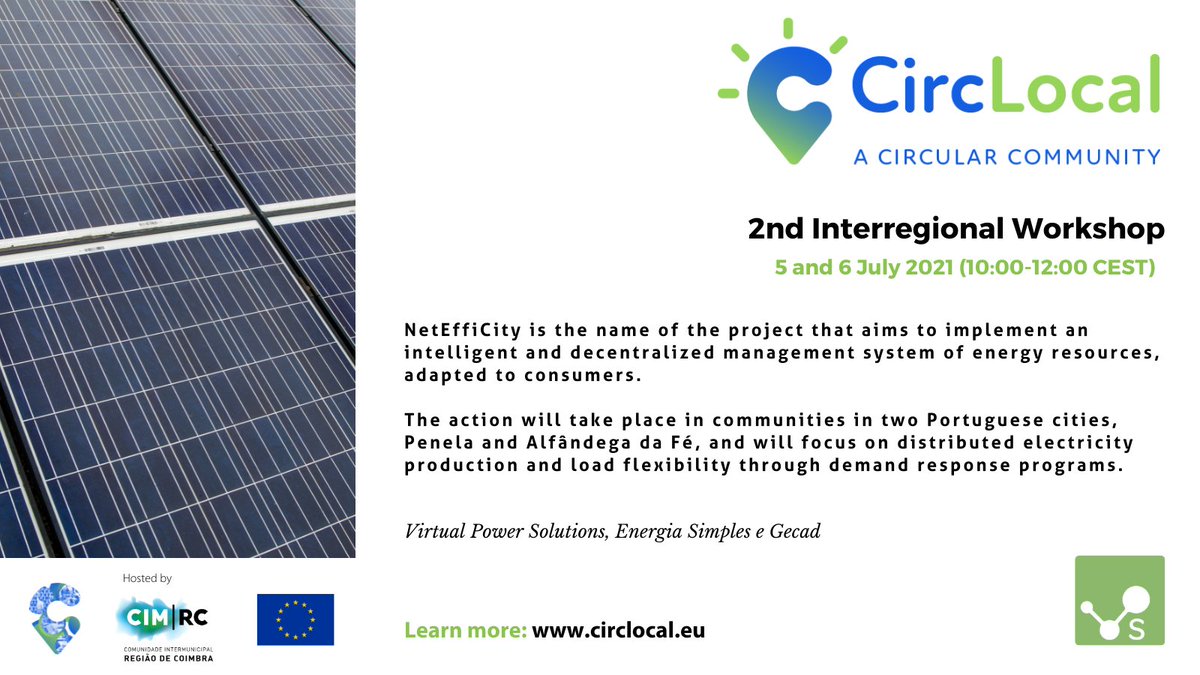 CircLocal's tweet image. Creating a more #sustainable, collaborative, and #energy self-sufficient community is the aim of the NetEfficity initiative.

Learn more about this energy-efficient model of buildings at the community level and join our workshop on 5-6 July!Register here: lnkd.in/dVZbnpy