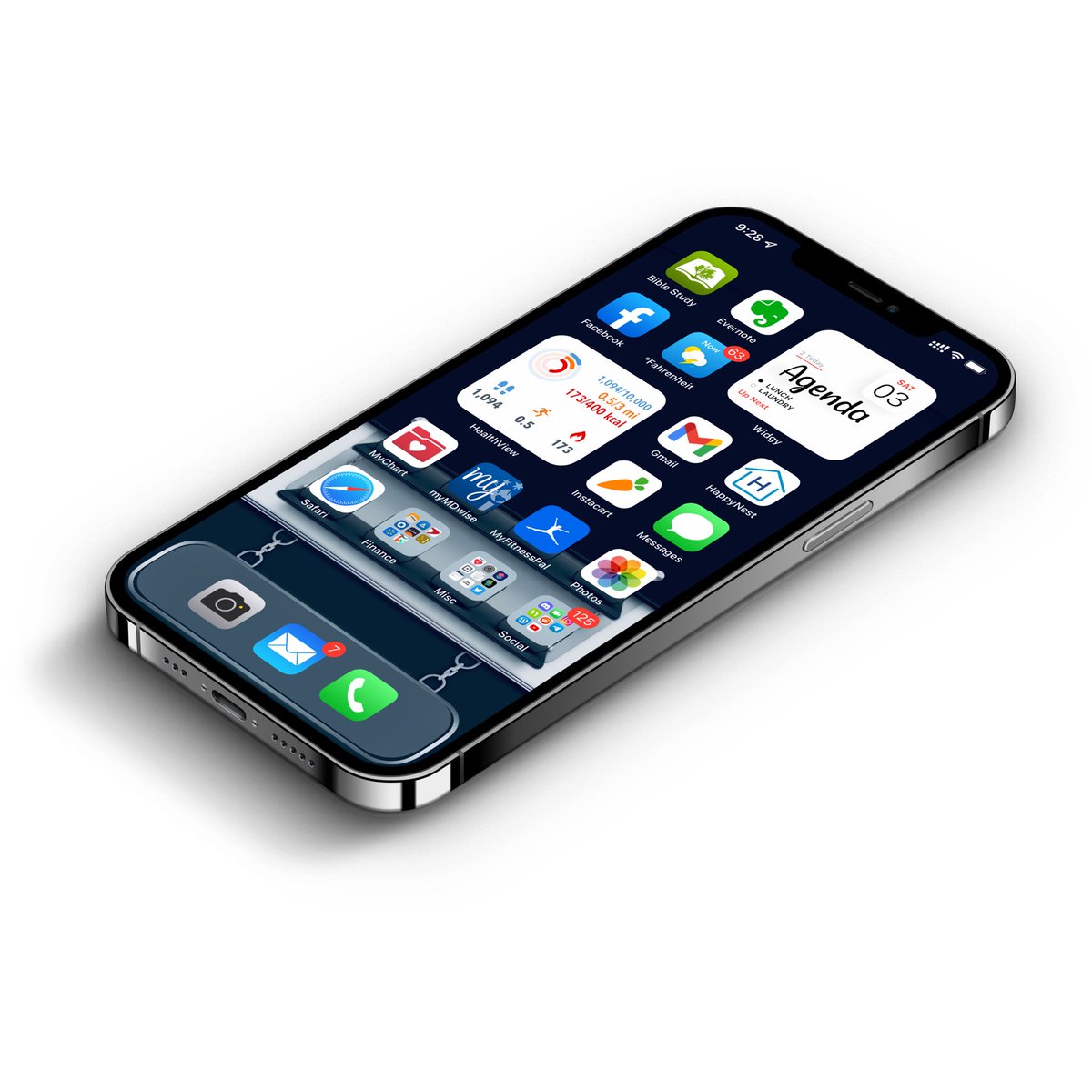 cheekiebrenda's tweet photo. Good Saturday Morning! My iPhone 12 Pro Max Home-screen this morning. I’m pretty sure this won’t last long. I prefer bright colors but this wallpaper is cute. #iPhone12ProMax #Wallpaper #iOS15 #Healthview #Widgy https://t.co/zrHLKSSJxo