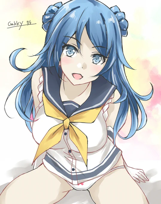 #艦これ版真剣お絵描き60分一本勝負_20210703
#艦これ版深夜の真剣お絵描き60分一本勝負
提督さん?どうするんじゃ? 