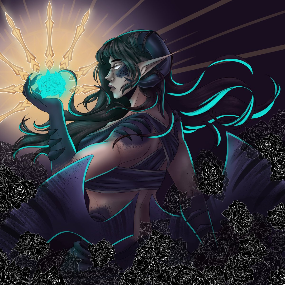 Sgt_Chuckles's tweet image. So I heard it was @Hnybnny 's birthday...and i love so here have quick art 💜💜💜