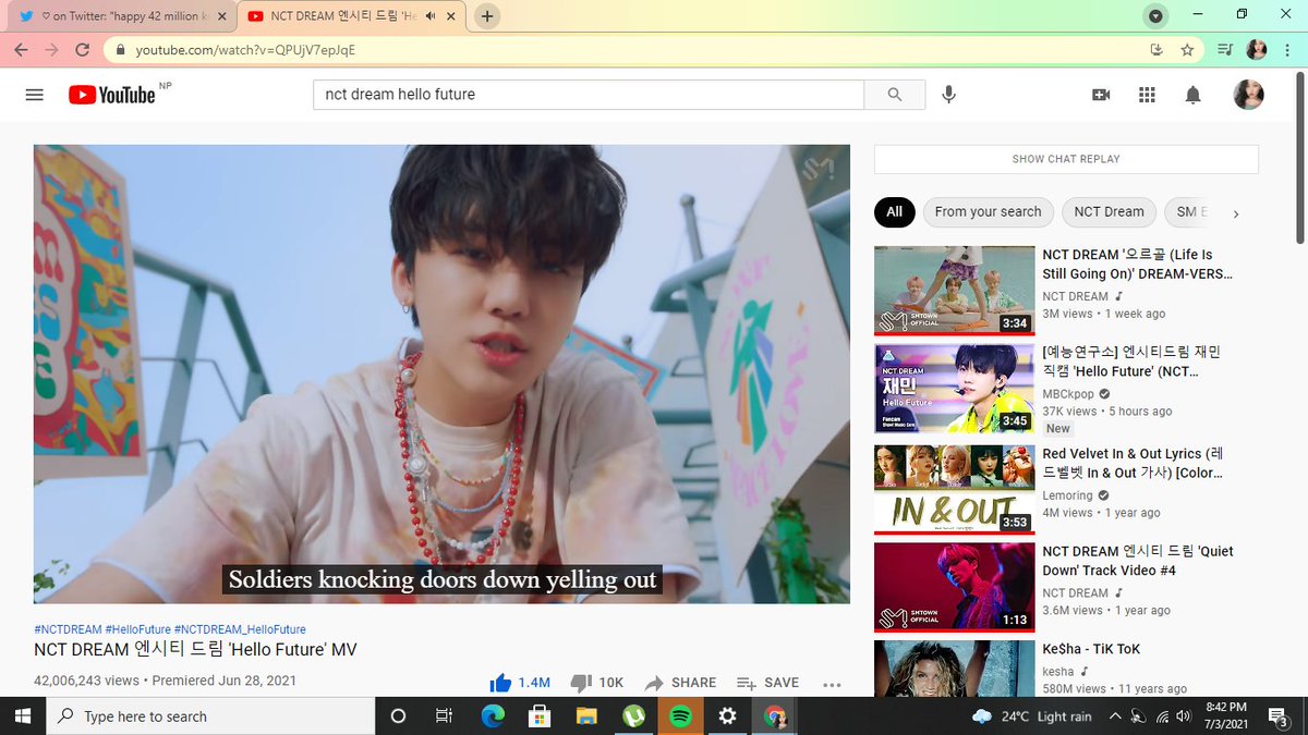813adore's tweet photo. happy 42 million once again haha just keep streaming guys #StreamForDream https://t.co/I1wmE9II1G