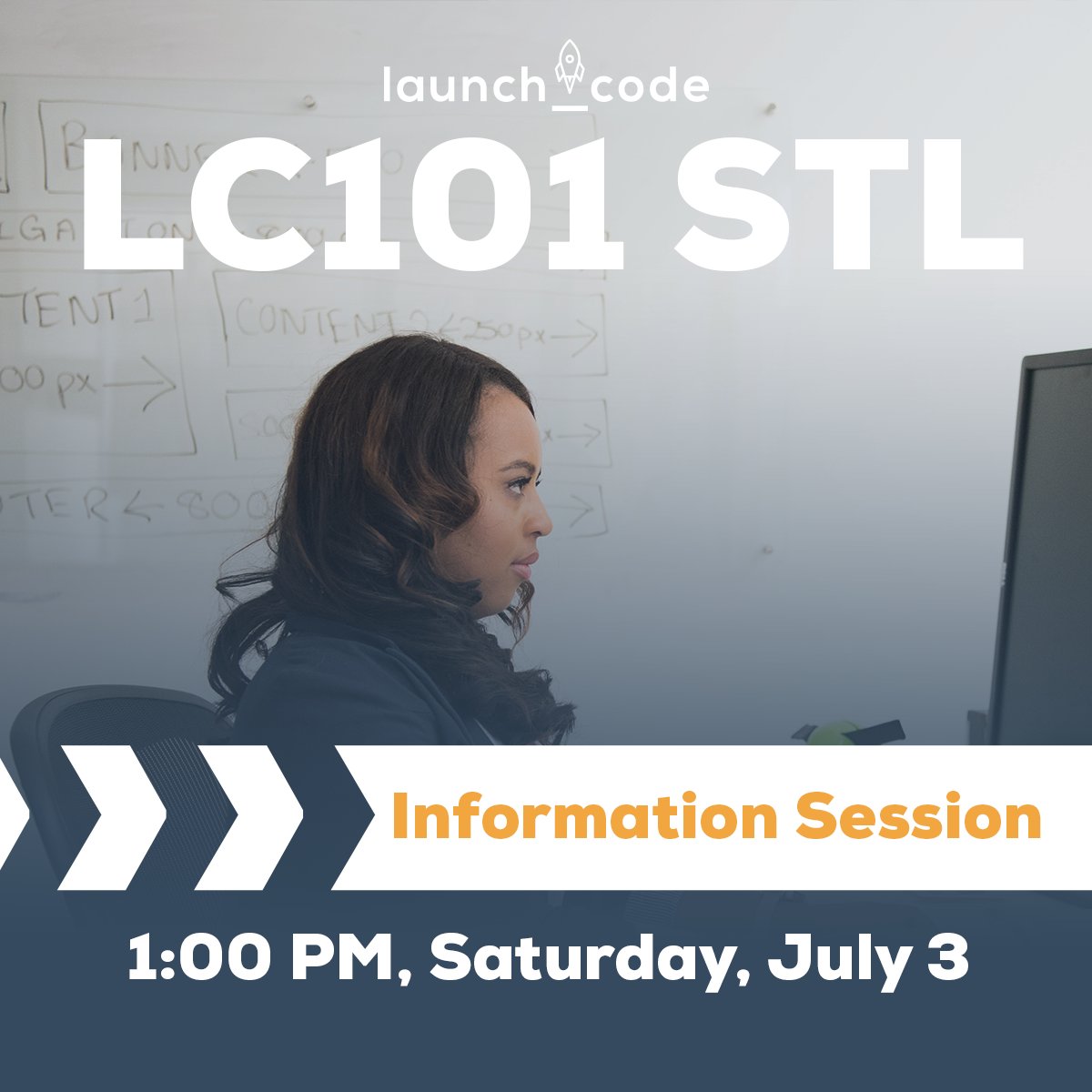 launchcode's tweet image. Today is the day 🚀
Don't miss out on your chance to attend our #LaunchCodeSTL information session at 1PM! Get all of your questions answered by our staff who can't wait to meet you.
eventbrite.com/e/st-louis-lc1…