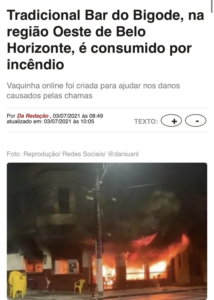 Bora ajudar a reconstruir o tradicional BAR DO BIGODE! Ontem, todos devem ter acompanhado o incêndio que aconteceu no local. Uma vaquinha online já foi criada >>> vakinha.com.br/vaquinha/ajuda…