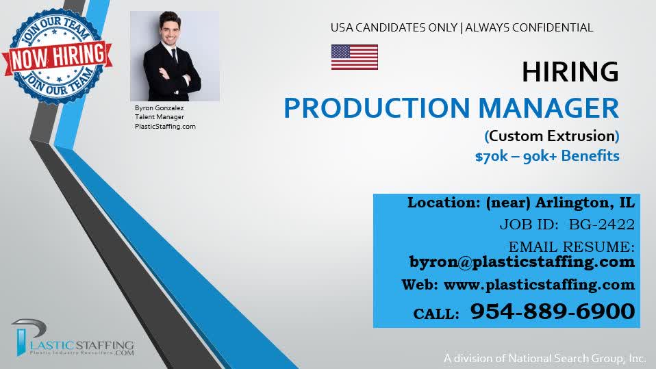 TalentGuruUSA's tweet photo. HIRING 🤩💼👈
Check out this Profile Extrusion role
#plastic #profile #extrusion #custom #qulaity #engineer #tooling #rod #tube #employment #career #plastics #hiring #work #business #job #career #jobs #hr #recruitment #nowhiring #careers #resume #jobseekers #jobhunt https://t.co/tco1Digo2J