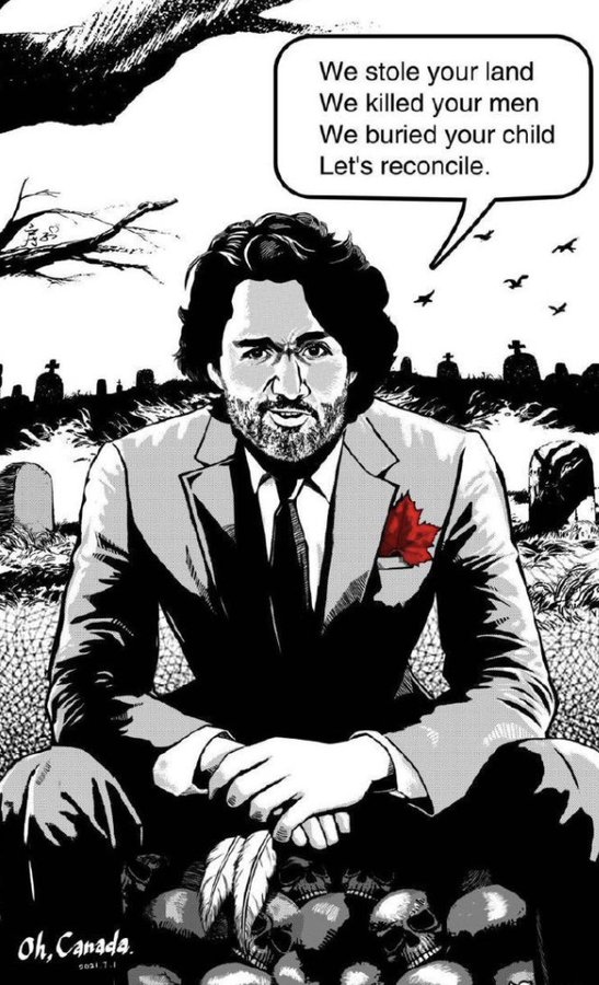 Chinese diplomat, party newspaper post cartoon of Trudeau on indigenous  skulls, escalating campaign | National Post