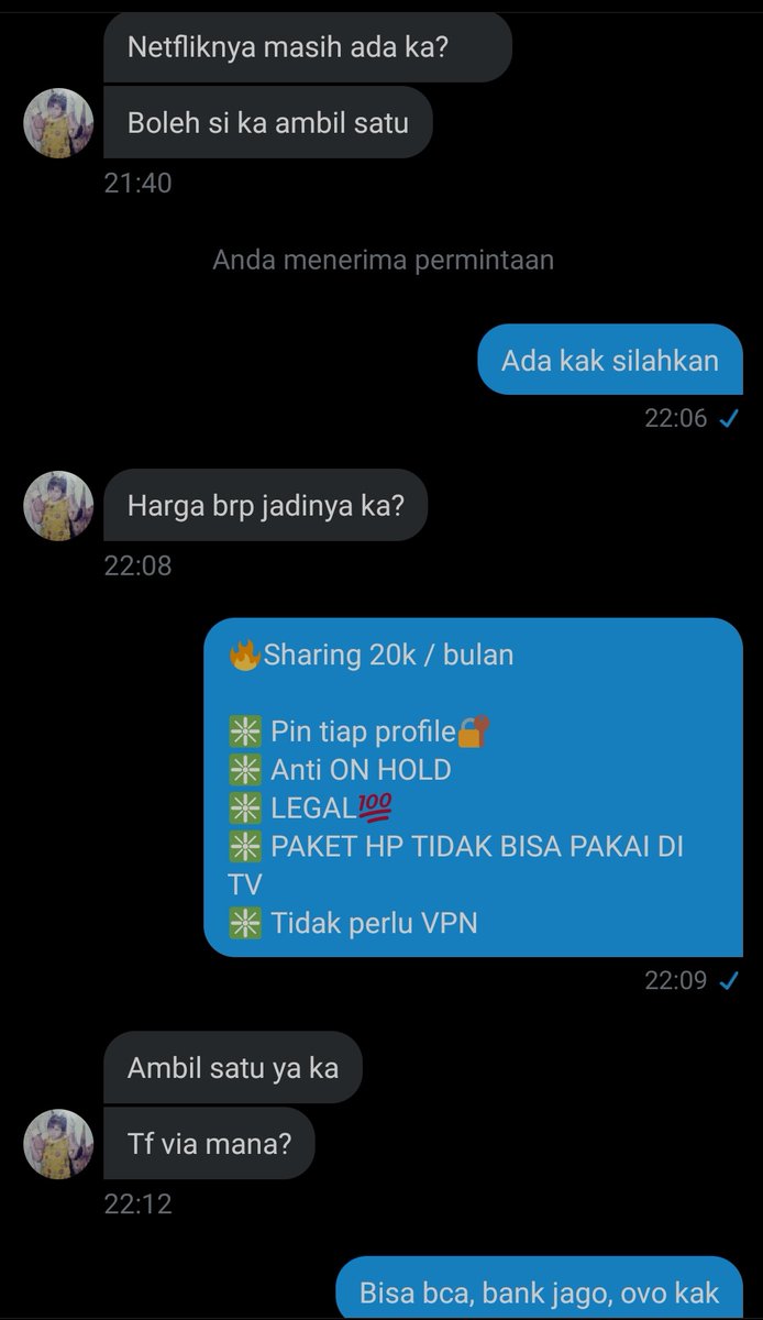 Jual Netflix Karena Lagi Miskin tweet media