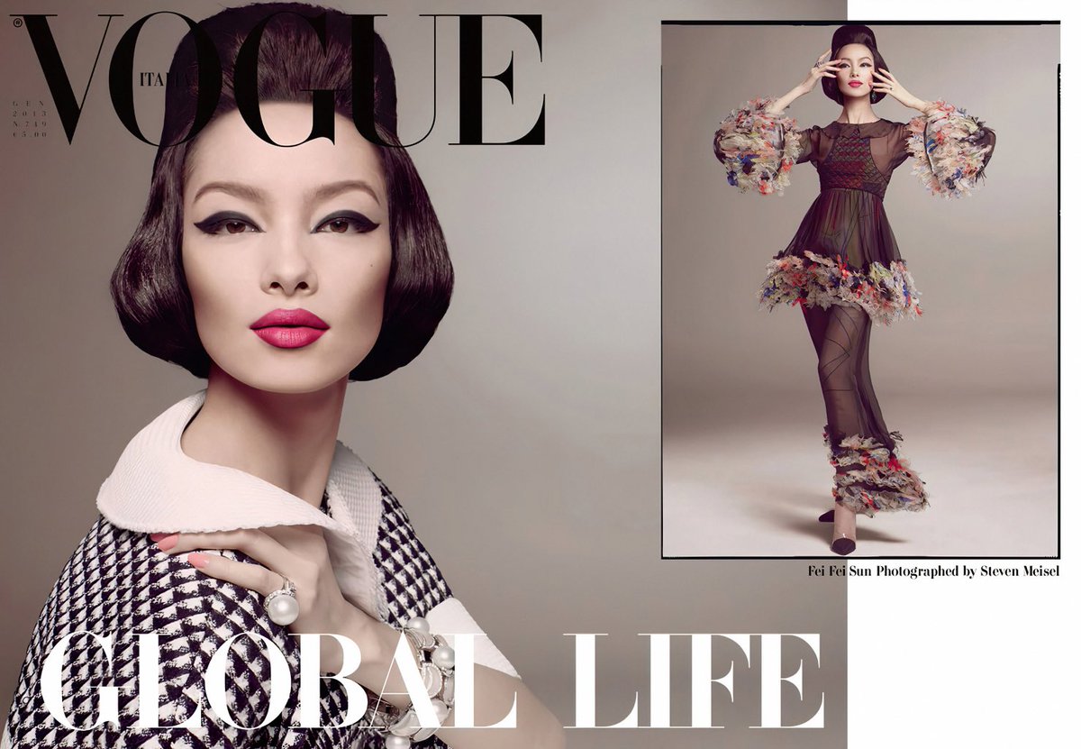 fei fei sun for vogue italia “fei fei” january 2013 a historical moment in  fashion, sun became the first asian model to be on the cover (solo) of a  vogue magazine. and
