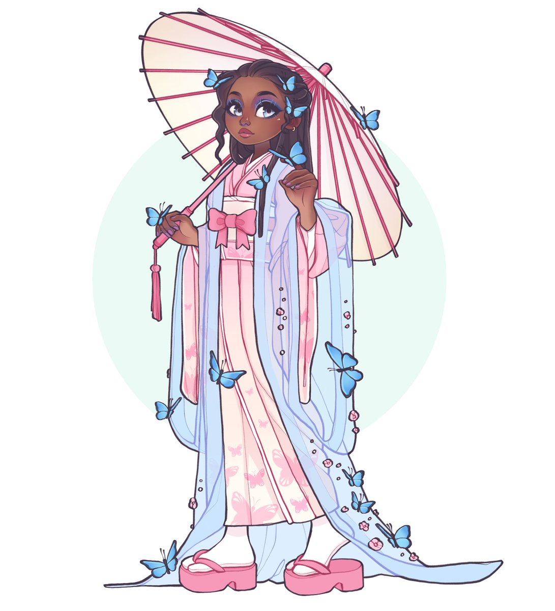 SoniaStegemann's tweet photo. ☔️🦋🎀 as a character https://t.co/4nSA6CNlJV