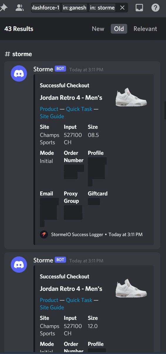 Been a while but we back. Proxy errors fucked it but we move onto the next. 100% of slots hit so not too bad.
Bots: <a href="/StormeIO/">Storme</a> <a href="/GaneshBot/">GaneshBot</a> <a href="/Splashforcebot/">Splashforce</a> <a href="/KylinBot/">KylinBot</a> 
Group: <a href="/notify/">Notify</a> 
Proxies: <a href="/VanishTech/">VanishTech</a> <a href="/Rainbow_Proxy/">RainbowProxy</a> <a href="/mushroomproxy/">Mushroom Proxy</a> <a href="/UnknownProxies/">Unknown Proxies</a>