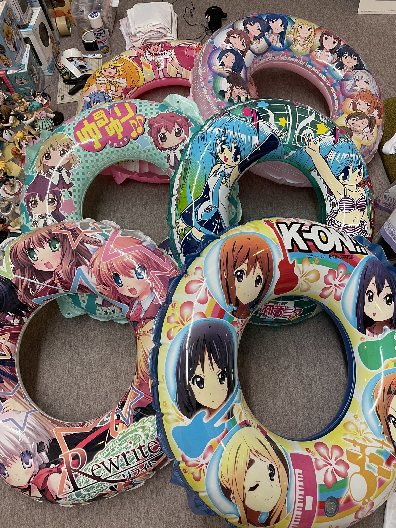 ゆるゆり　サーフマット＋浮き輪　空ビ ゆるゆり サーフマット＋浮き輪 空ビ
