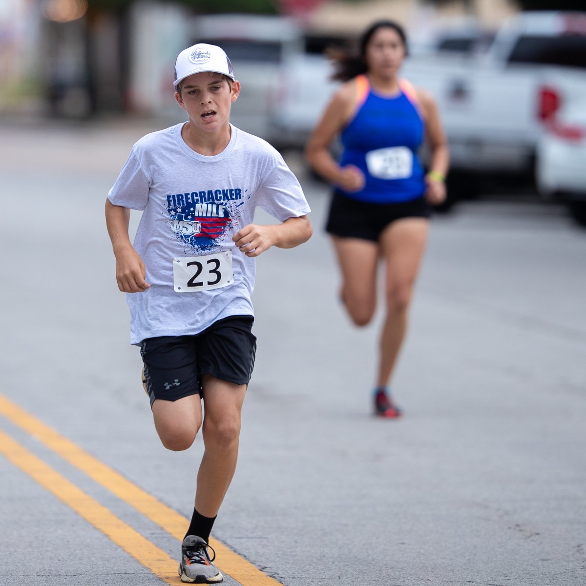 MSUMustangs's tweet image. FIRECRACKER MILE | @MSUtxXCTF hosted the first Firecracker Mile in Downtown Wichita Falls Saturday morning. #StangGang