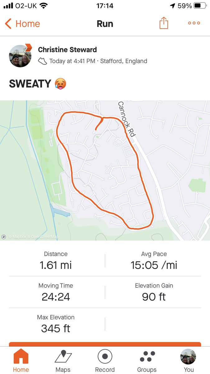 Chrissy79's tweet photo. #fitternotfatter has now progressed! Slower than a turtle through peanut butter but I jog ππ https://t.co/KgaBps6oyz