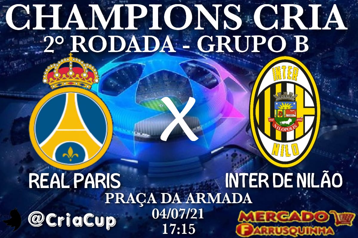 InterdeNilo's tweet photo. Pela 2° rodada da @CriaCup enfrentarmos a equipe do Real Paris pelo grupo B, vamos em busca da vitória e contamos com o apoio de todos!!

#AVANTEINTER https://t.co/av6yc9x9ZI