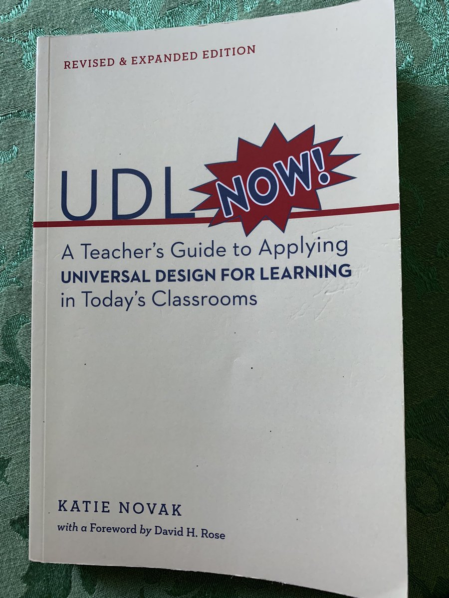 Today, I finished #UDLNow by @KatieNovakUDL. I thoroughly enjoyed the book! I loved the variety of resources embedded in each chapter. Best of all, everything was geared to benefit kids. I cannot wait to slowly implement these concepts in the classroom. #UDL #UDLNow #education