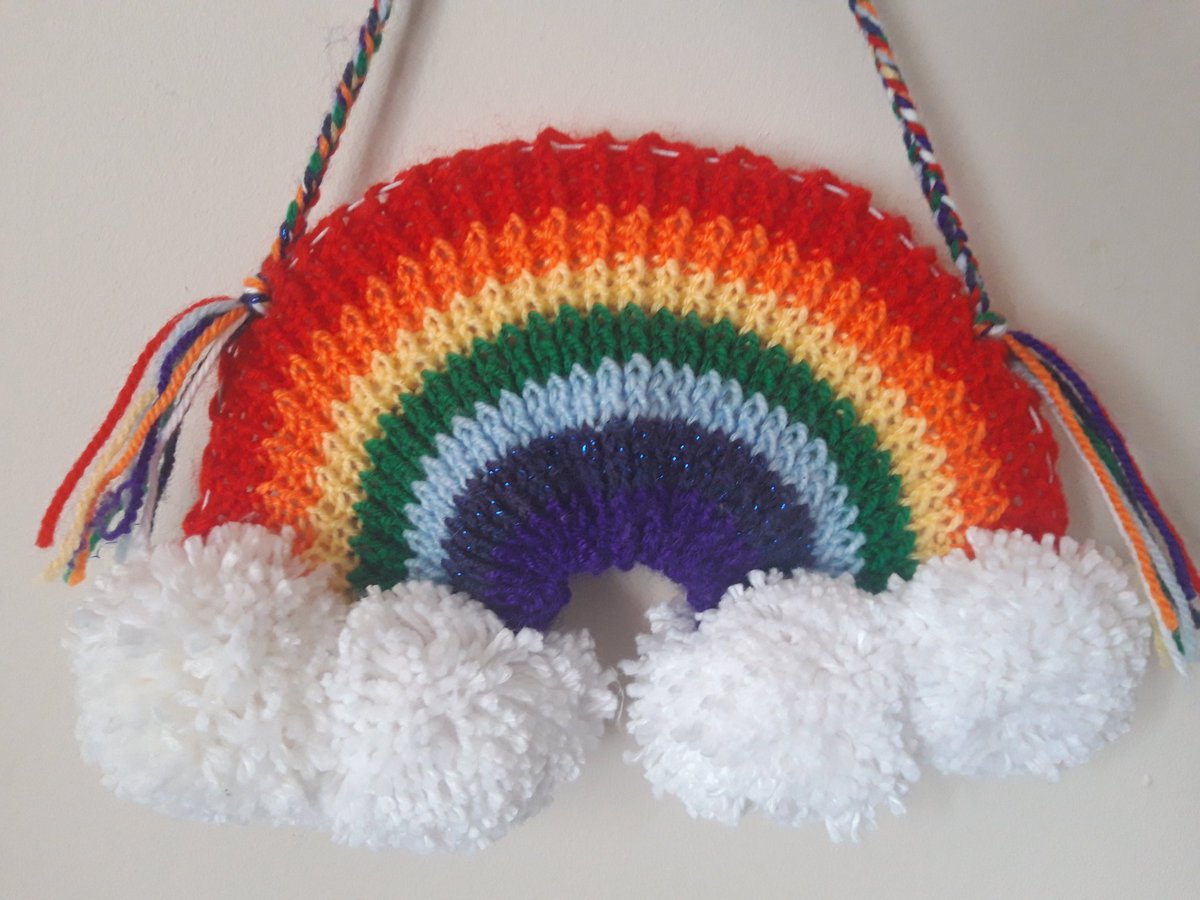 In times of stress, what better way to chill out than to knit a rainbow?
