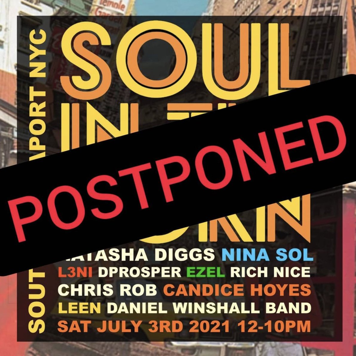 SITH EVENT POSTPONED*** 😢😭 Due to the weather conditions, it is with great sadness that we will be postponing today's Soulinthehorn Block Party. Stay Tuned for a new date!