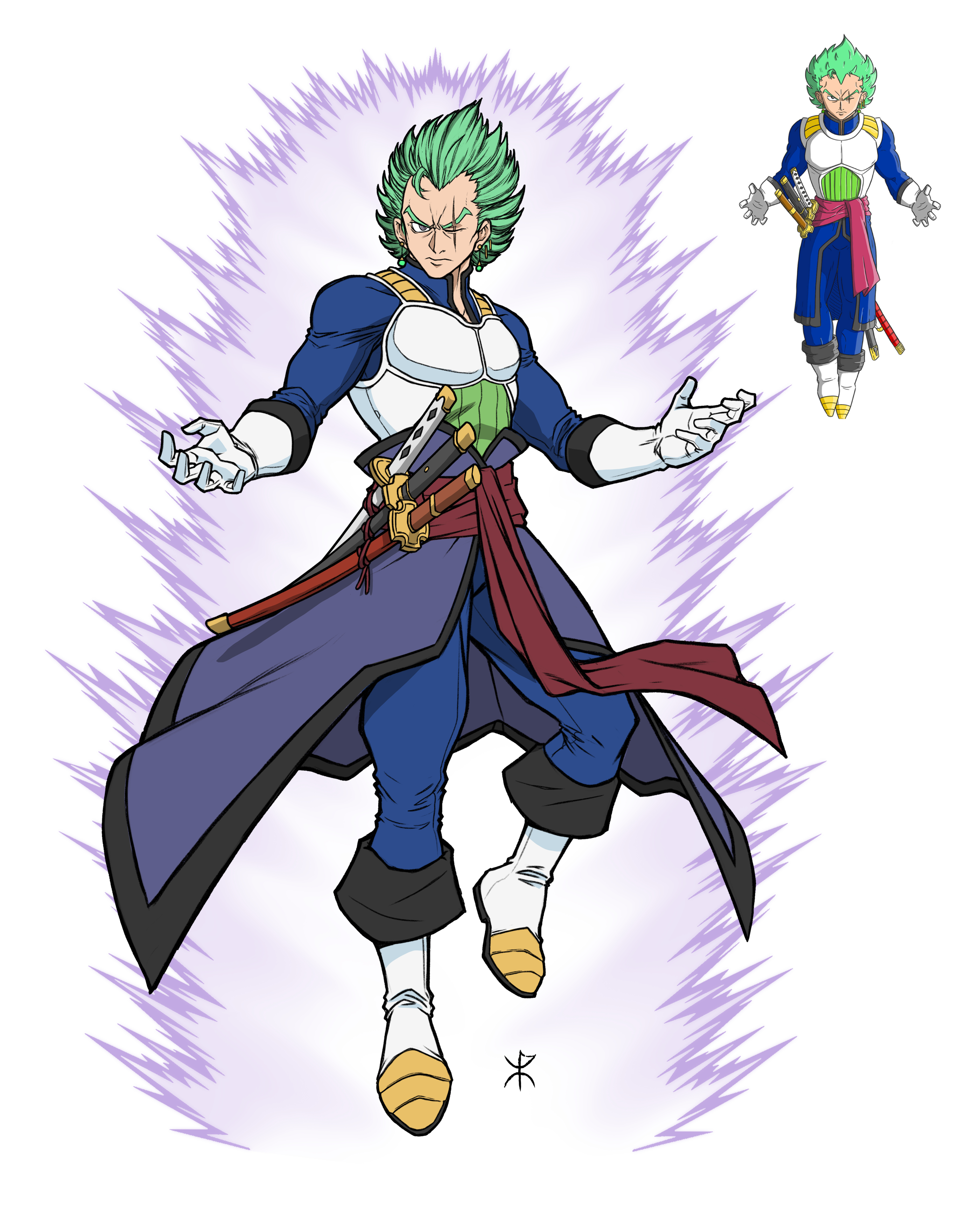アポロニオ on X: "A fusion between Zoro, Vegeta and Sasuke commission Very  confusing, but very fun https://t.co/1ridmSNVgA" / X