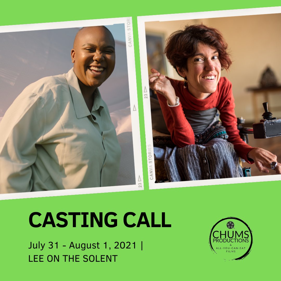 ChumsProduction's tweet photo. We are looking for people of any #Ethnicity, #background, #Ability / #Disability and #belief to join us for the shooting of our new #short filmed entirely in #LeontheSolent! Get in touch @ChumsProduction #cast📣🎬 https://t.co/0RzU6cs2M5