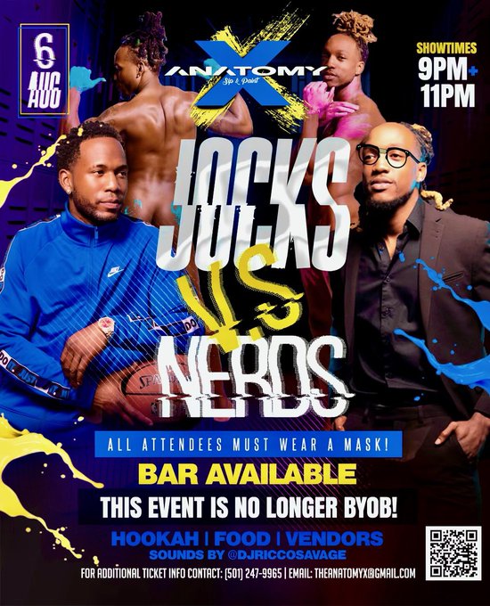 Aug. 6th

Jocks vs. Nerds

Which side are you on?

Come meet The Giant of Sip N Paint

All roads lead