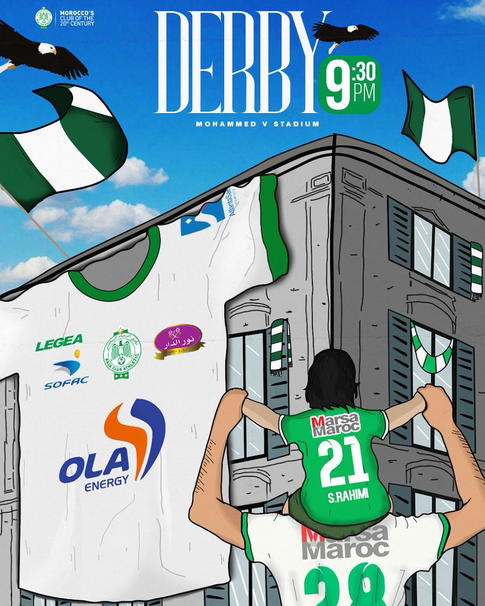 tranmerekev's tweet photo. If you're at a loose end and want to watch some football tonight , it's the Casablanca Derby.
#NothingElseOn
😀 https://t.co/ODh3UzUxDY