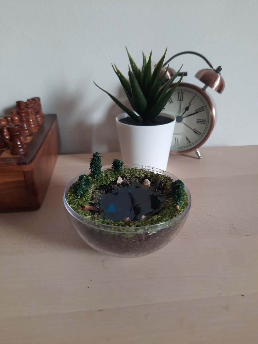 KhaleesDen's tweet photo. I made a miniature lake for my friend. I hope she likes it! 😊
#craft #miniature #miniworld https://t.co/h1Fp6PebaY