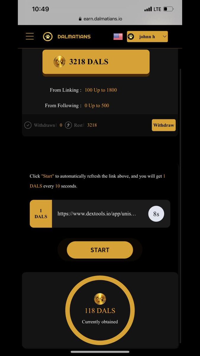 Our social mining beta version has finally deployed. Start your mining today. Now is your chance to accumulate as much dals as possible before we get listed on exchanges. 🚀🚀🚀 #DalsArmy #Dals #Dogecoin #Shib #Akita #Coshi #Kishu #Hokk #ThePeoplesCoin2 #Doge #Bhiba