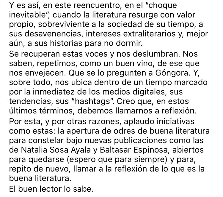 Pablo_A_F's tweet photo. Y el buen lector lo sabe.
#NataliaSosaAyala #BaltasarEspinosa #Torremozas #ElMercurio @MercurioEditor @torremozas @jorgeliria #poesía #buenaliteratura #literaturacanaria @LibreriaYaya https://t.co/cawfPbvtdT