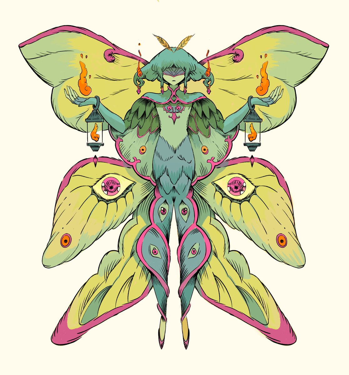 RT @birdfrogdraws: Luna Moth Fire Mage and Blue Morpho Butterfly Knight https://t.co/Kkcvg6q1P9