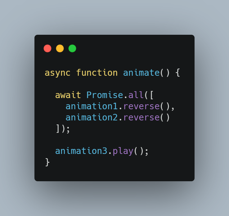 You can use promises to wait for animations to complete in <a href="/greensock/">GSAP</a>