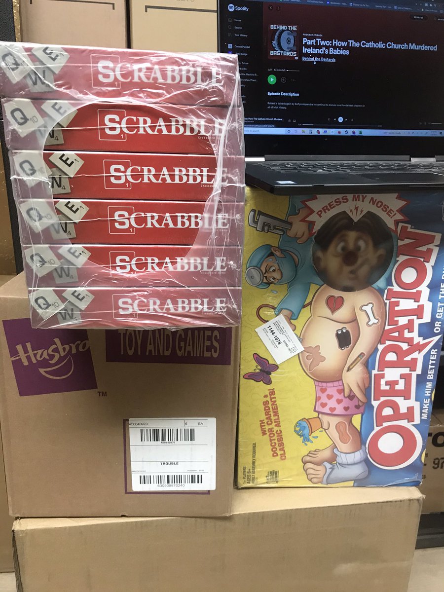XY_SEO's tweet photo. @IwriteOK @TheSofiya I’m opening a toy store next week, and listening to latest @bastardspod. Literally opened these shipping boxes while hearing about the slavery issues. https://t.co/E8mpfpx1Wm