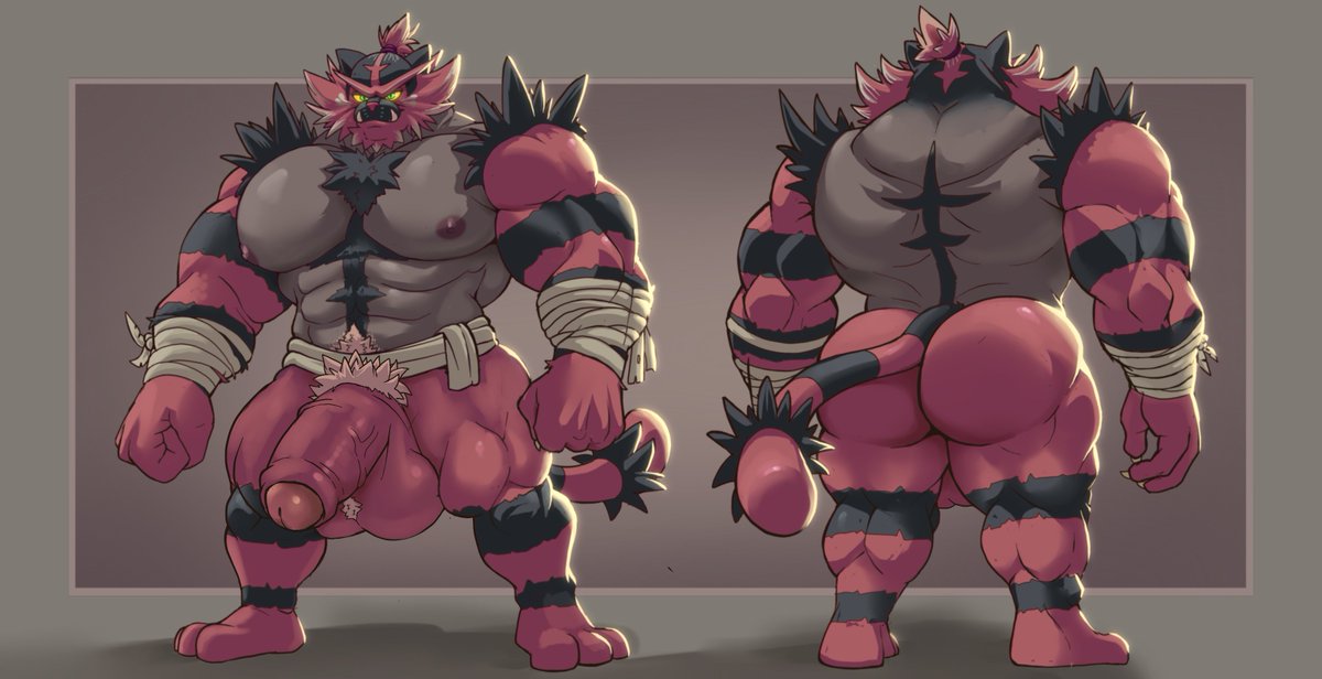 Incineroar reference nude commission version for Rexpecs 😍 https://t.co/yS...