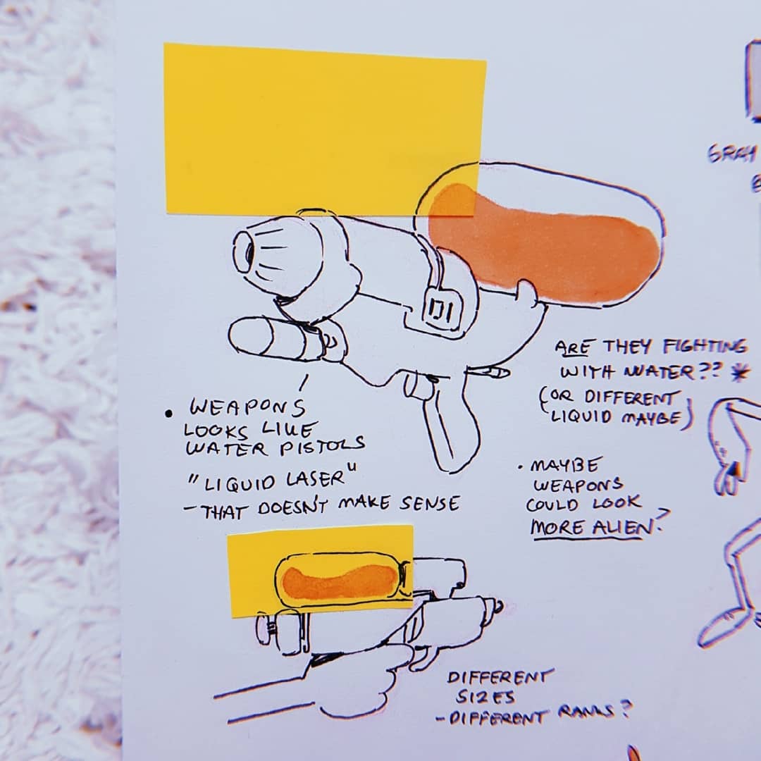 exploration sketches from 2019 for the pitch board for what became Distant Lands BMO