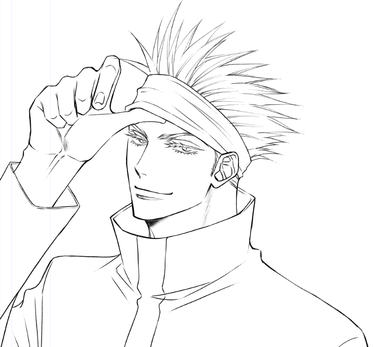 やっとマスク外した五の顔描いた 