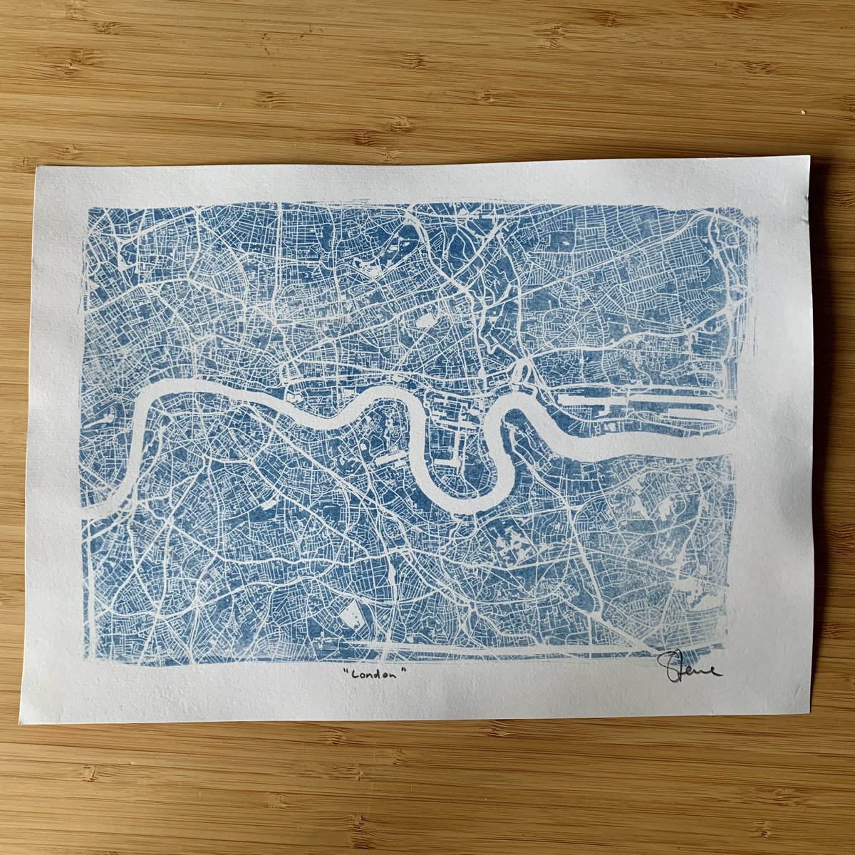 steveattewell's tweet image. 1/ Created this print today using the #cyanotype “sun print” technique. The negative was created with free @OrdnanceSurvey Open Zoomstack data. I’ve had soooo much fun mucking around with chemicals today 👍🏻 #osdeveloper