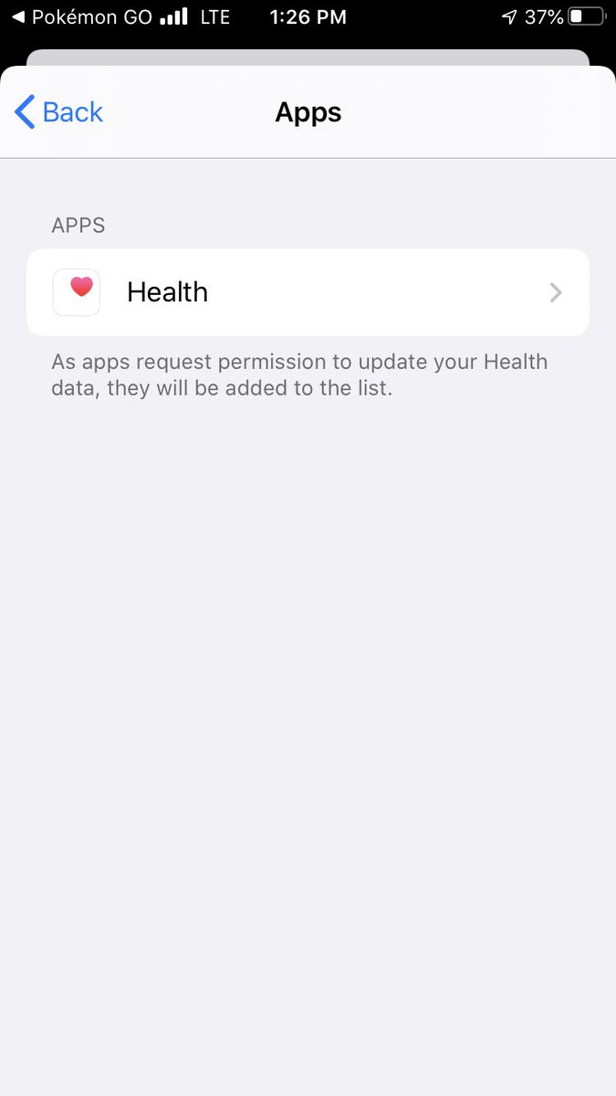 HPWizardTube's tweet photo. @NianticHelp I followed the instructions (Tap Profile Pic > Privacy > Apps) but Pokémon GO isn’t showing up in the Health App to enable Adventure Sync. Any suggestions? https://t.co/XfjSR3JtAN