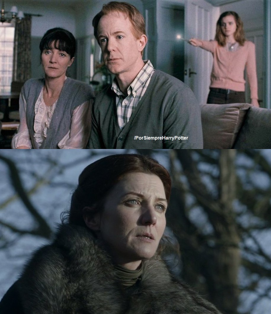 ¿Cuándo te diste cuenta que la mamá de Hermione Granger también era la misma actriz que hizo de Catelyn Stark en Juego de Tronos? 😳
