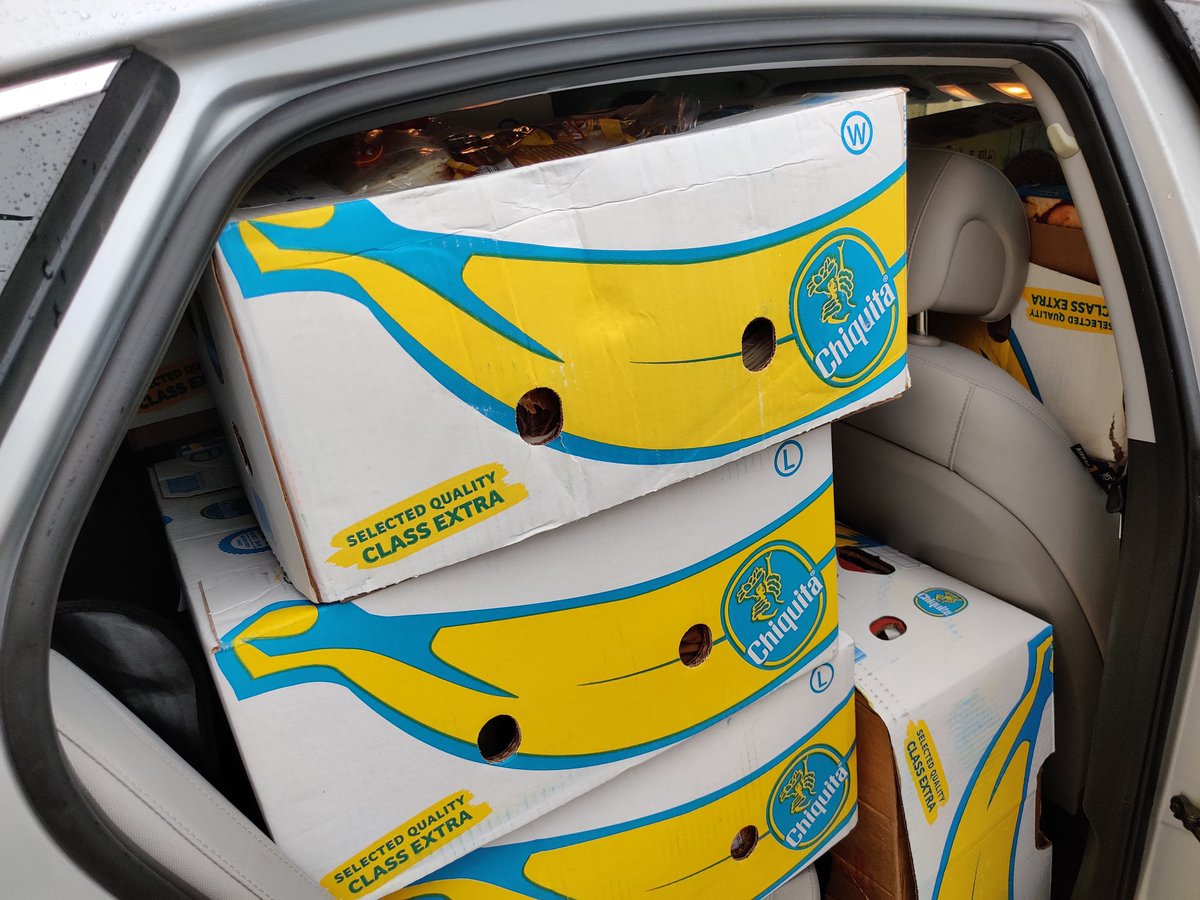 RPShepherd's tweet photo. @Hyundai I fit 30 boxes of donations for a food bank in my Sonata! More room than I thought https://t.co/smqGKiC10u