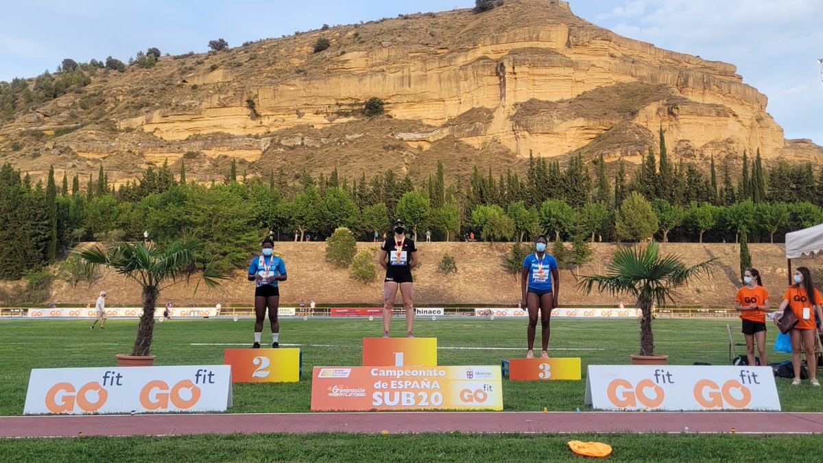 #CEatletismoSub20

PODIO peso 🚺

🥇 Inés López 15.51 MMP
🥈 María Felisa Okomo 14.26 MMP
🥉 Luz María Siafa 12.60

🔗 bit.ly/3Akpmiv
📺bit.ly/3xdmDWc 
@LaLigaSportsTV