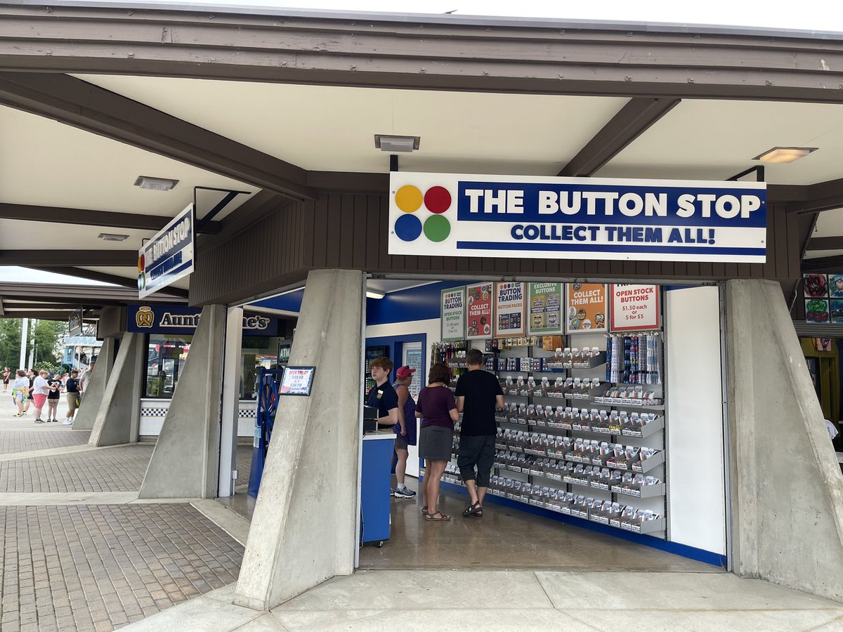 BuckeyeCoaster's tweet photo. Button Collectors you need to make your way to @cedarpoint this season! They now have the Button Stop and we have (3) blind packages to giveaway soon! The contain (1) rare button in them as well! #CedarPoint #ButtonCollectors #TheButtonStop https://t.co/34ZH0vGpS2
