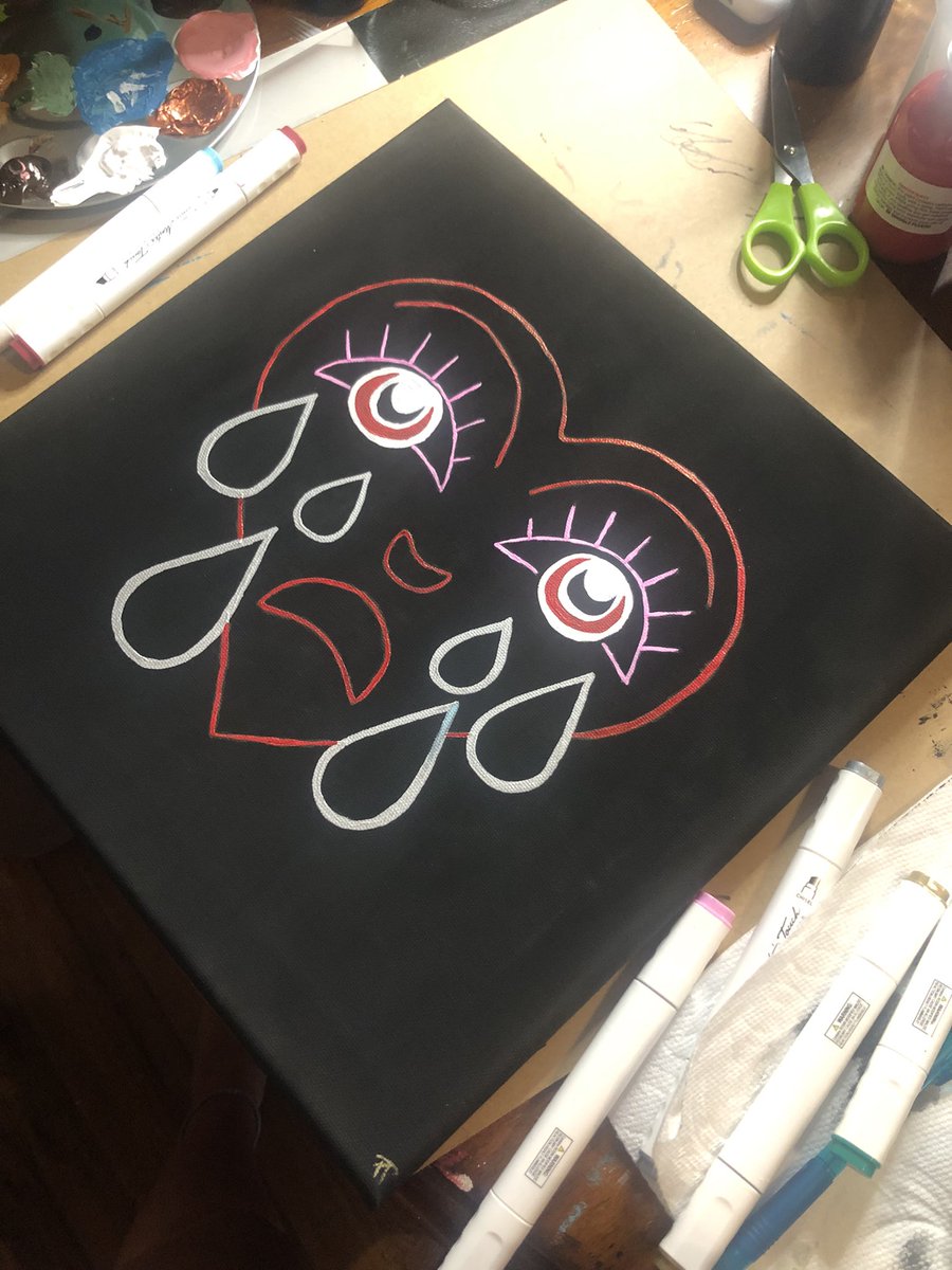 PanhandlePaints's tweet photo. 12”x12” Grimm heart for sale! dm me :) https://t.co/sBWccSM9Jl