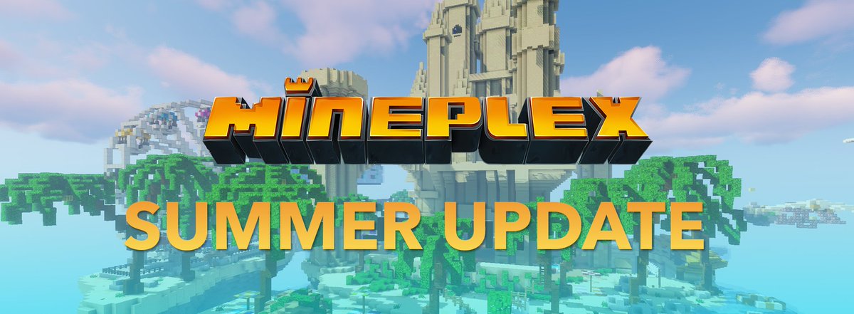 Mineplex's tweet image. Surfs Up! 🏄 Our Summer update just dropped and it's one you won't want to miss! Grab your friends and relax for the best Summer yet! 😎