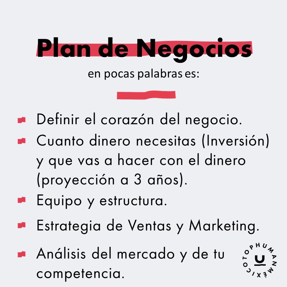 TopHumanMX's tweet photo. Un buen plan de negocios es fundamental para uno mismo porque te ayuda a definir el camino en todos los aspectos de la organización y si requieres inversión o préstamo es necesario presentarlo. #PyMExplaining https://t.co/t6bsEC7Rd8