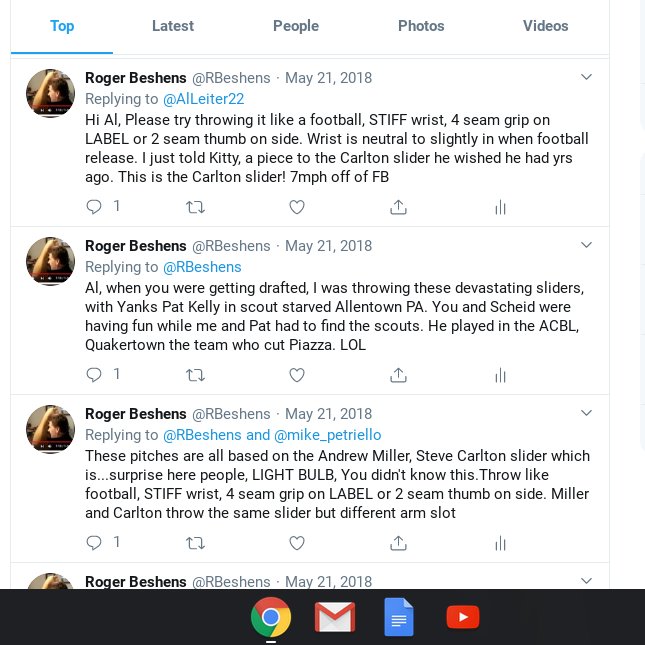 RBeshens's tweet photo. Always watch out for BACK DOOR SLIDER guy
If she brings up Football, Stiff wrist. He's history. (Bauer kept saying Football Stiff wrist to me over and over until I passed out)
I teach Bauer/Al Leiter Football Slider May 2018, 7 wks later Bauer shows AL the pitch at ALL STAR game https://t.co/QXIbFxVGFP